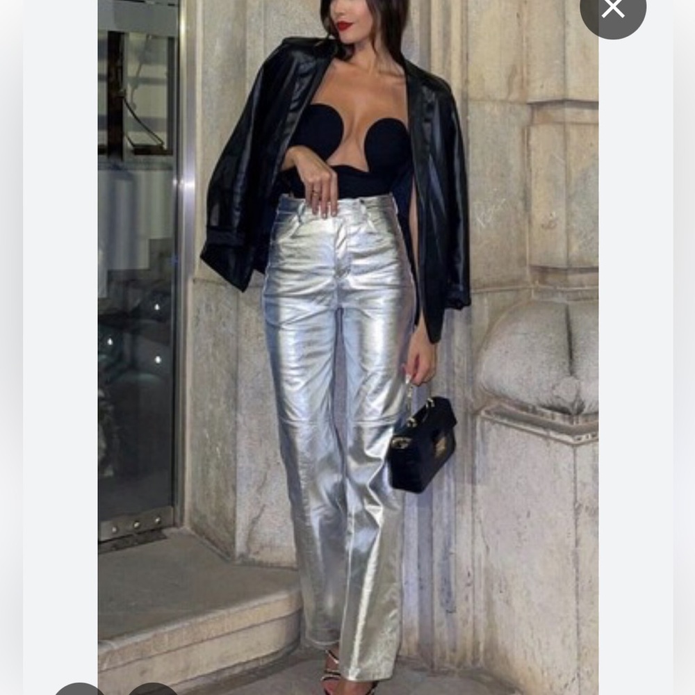 Zara woman’s Silver Wide Leg Pants